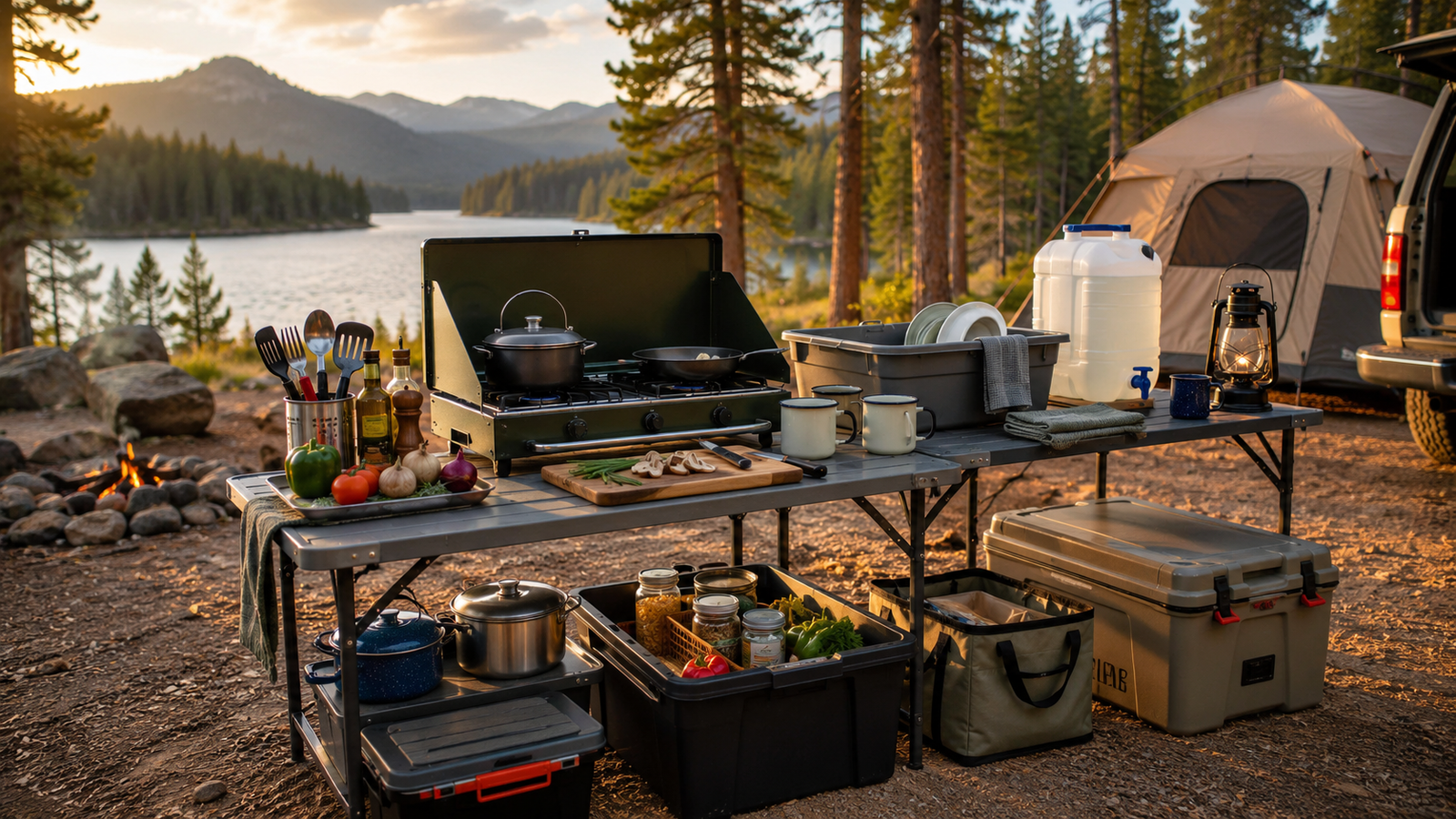 How to Build a Practical Camp Kitchen: Setup, Gear, and Food Storage